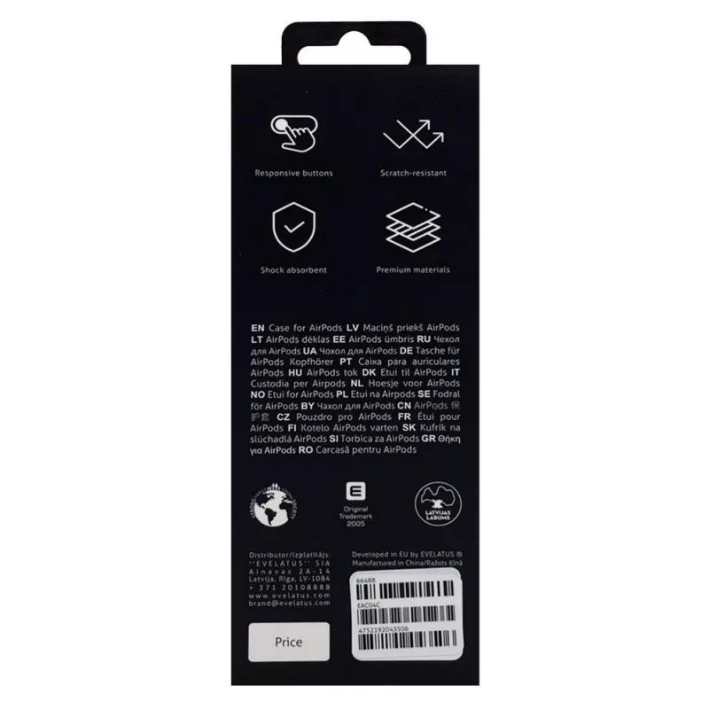 Evelatus Apple AirPods Custodia EAC04 corallo