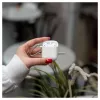 EVELATUS Apple AirPods custodia EAC04 bianca - custodia protettiva in silicone per AirPods 1ª e 2ª generazione