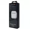 EVELATUS Custodia per Apple AirPods EAC05 bianca - custodia protettiva in silicone con moschettone