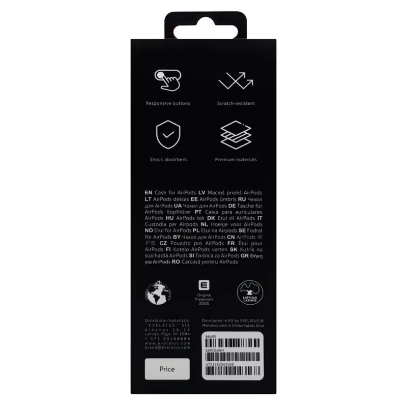 Evelatus Custodia per Apple AirPods Pro EAC04 bianca