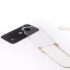 Evelatus Apple iPhone 11 Pro Max custodia in silicone trasparente con collana TPU oro