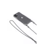 Custodia in silicone trasparente Evelatus per Apple iPhone 11 Pro Max con cinturino TPU grigio siderale