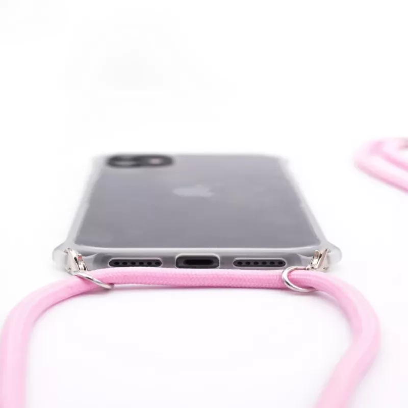 Evelatus Apple iPhone 11 Pro Custodia trasparente in silicone con collana cinturino TPU trasparente