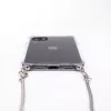 Evelatus Apple iPhone 11 Pro silicone trasparente con cinturino TPU argento