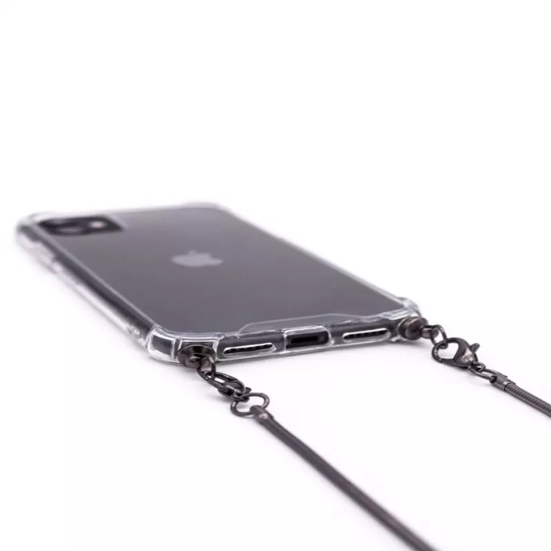 Evelatus Apple iPhone 11 Pro custodia in silicone trasparente con cinturino TPU grigio siderale