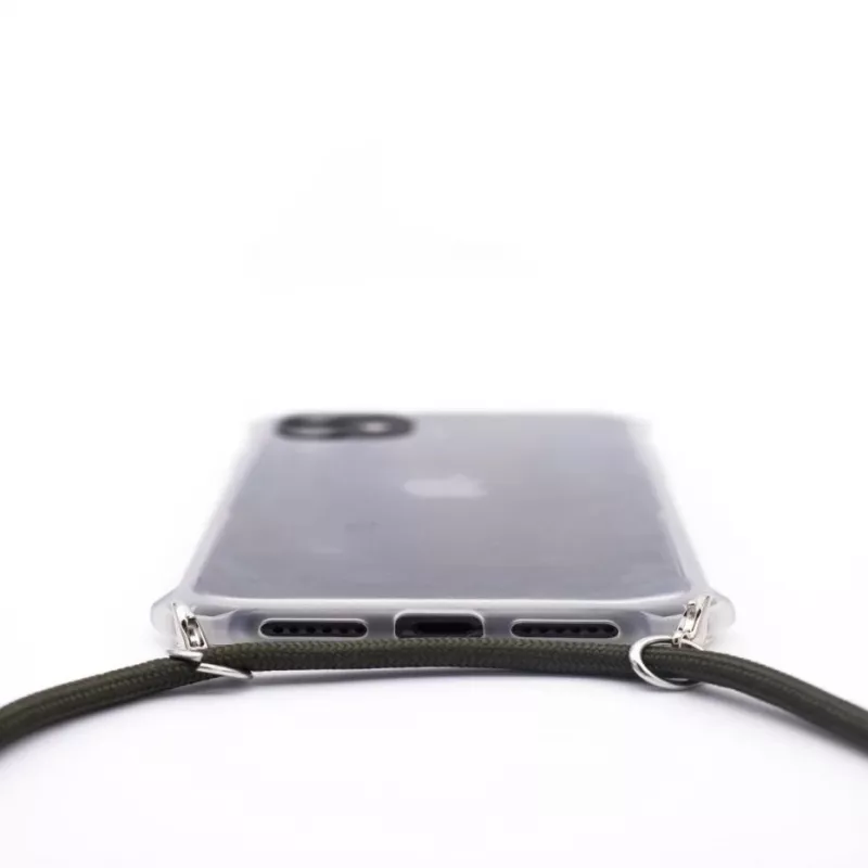 Evelatus Apple iPhone 11 Custodia trasparente in silicone con cinturino collana TPU trasparente