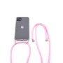Evelatus Apple iPhone 11 Custodia in silicone trasparente con cinturino TPU Rosa trasparente