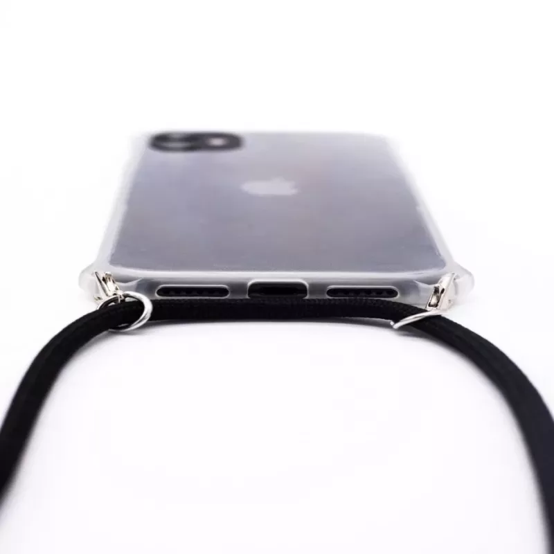 Evelatus Apple iPhone 11 cover in silicone trasparente con cinturino TPU trasparente