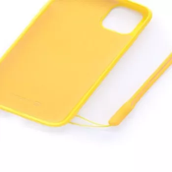 Evelatus Custodia in Silicone Soft Touch con Cinturino per Apple iPhone 11 Giallo