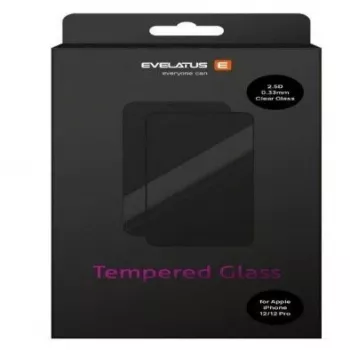 Evelatus Apple iPhone 12/12 Pro Vetro temperato protezione display 0,33 mm trasparente con adesivo giapponese, antistatico