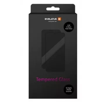 Evelatus Apple iPhone 12/12 Pro Vetro temperato protezione display 0,33 mm trasparente con adesivo giapponese, antistatico