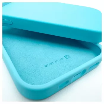 Evelatus Apple iPhone 12/12 Pro Premium Soft Touch custodia in silicone azzurro