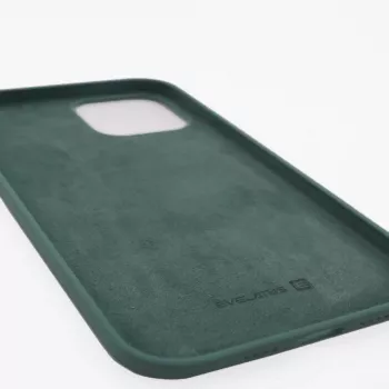 Evelatus custodia in silicone Premium Soft Touch per Apple iPhone 12 Pro Max verde abete