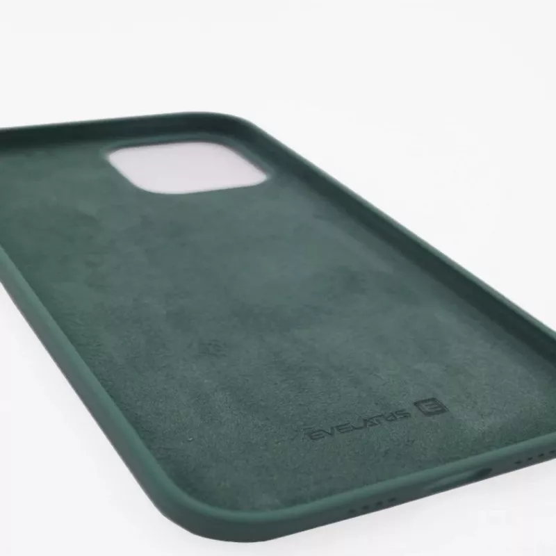Evelatus custodia in silicone Premium Soft Touch per Apple iPhone 12 Pro Max verde abete