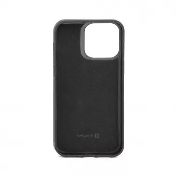 Evelatus Apple iPhone 14 Pro Max Portafoglio multifunzionale con cinturino da polso in pelle nero
