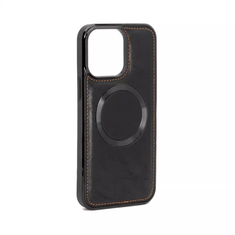Evelatus Apple iPhone 14 Pro Max Portafoglio multifunzionale con cinturino da polso in pelle nero