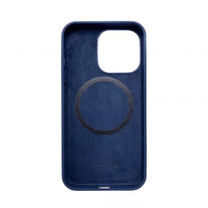 Evelatus Custodia in silicone Soft Touch Premium MagSafe per Apple iPhone 14 Pro blu mezzanotte