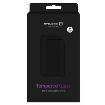 Pellicola protettiva in vetro temperato per Apple iPhone 15 Plus Evelatus 0,33 mm spessore triplo piatta chiara con colla giapponese e antistatica