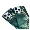 Evelatus custodia PC per Apple iPhone 15 Pro Custom Print Marble Dark Green