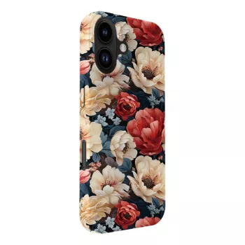 Evelatus custodia slim per Apple iPhone 16 compatibile MagSafe Custom Flower Red Print