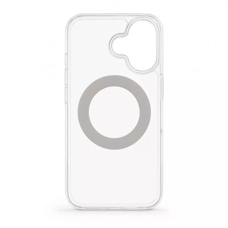 Evelatus Custodia ibrida con MagSafe PC+TPU supporto in metallo 360 per Apple iPhone 17 trasparente