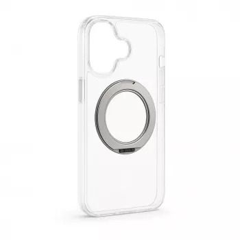 Evelatus Custodia ibrida con MagSafe PC+TPU supporto in metallo 360 per Apple iPhone 17 trasparente