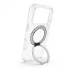 Evelatus Custodia ibrida con MagSafe PC+TPU supporto in metallo 360° per Apple iPhone 17 Pro trasparente