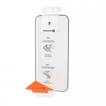 Evelatus Flip Glass Magic Easy Install Pellicola protettiva per Apple iPhone 18 Pro, nero, senza confezione al dettaglio