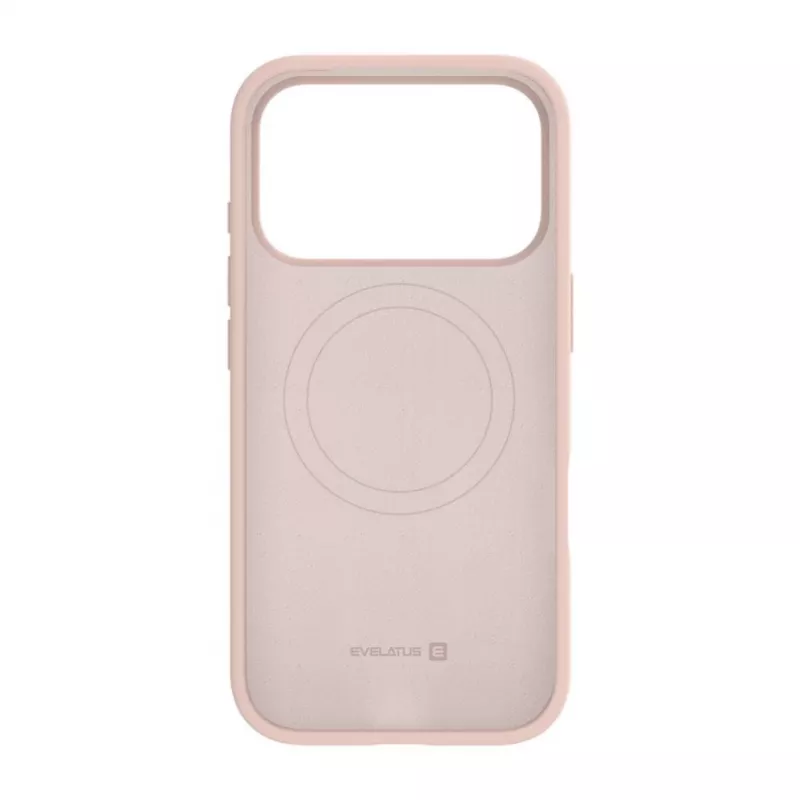 Evelatus custodia in silicone Soft Touch MagSafe Premium per Apple iPhone 18 Pro rosa sabbia