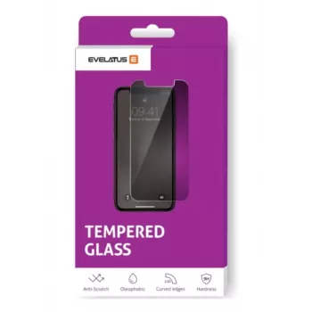 EVELATUS Apple iPhone 6/6S/7/8/SE 2020 Pellicola protettiva in vetro temperato piatta trasparente 0,33 mm con Japan Glue, antistatica