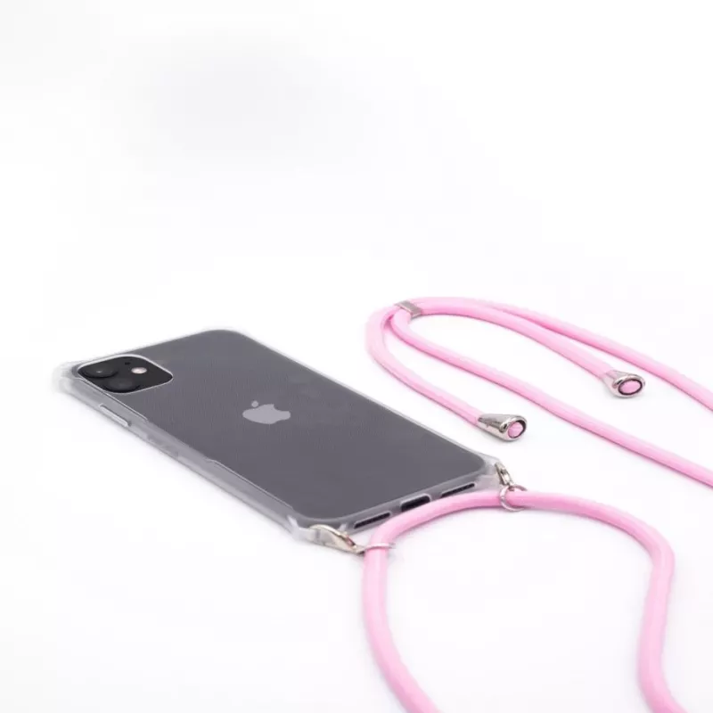 Evelatus Apple iPhone 7/8/SE2020/SE2022 Custodia in silicone trasparente con cinturino TPU trasparente