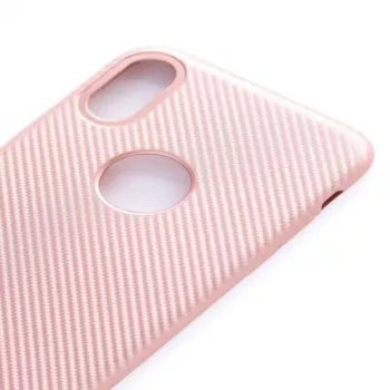 Evelatus Apple iPhone X Carbon Pink Cover posteriore