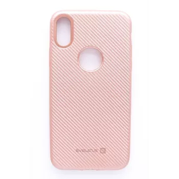 Evelatus Apple iPhone X Carbon Pink Cover posteriore
