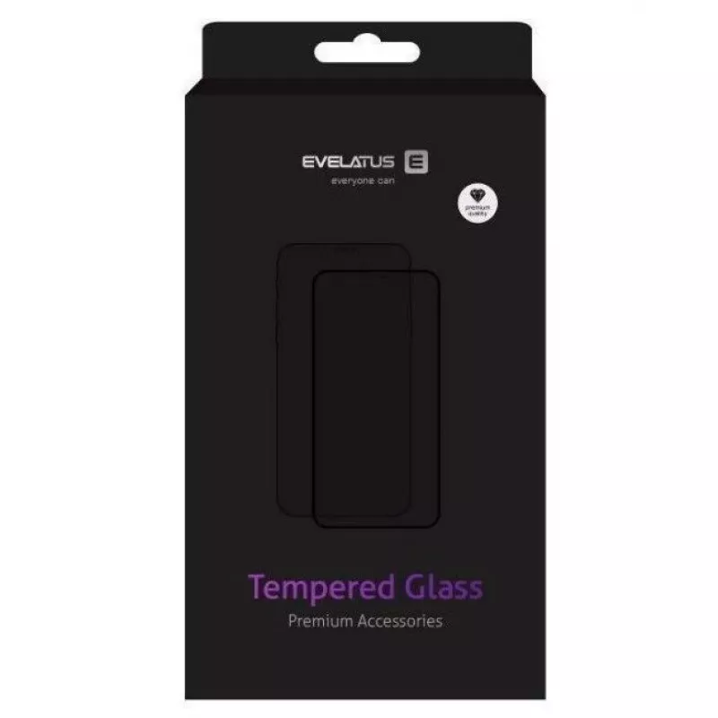 Evelatus Apple iPhone X/XS/11 Pro 5,8 inch Vetro temperato piatto trasparente 0,33 mm per protezione display con colla giapponese e rivestimento antistatico