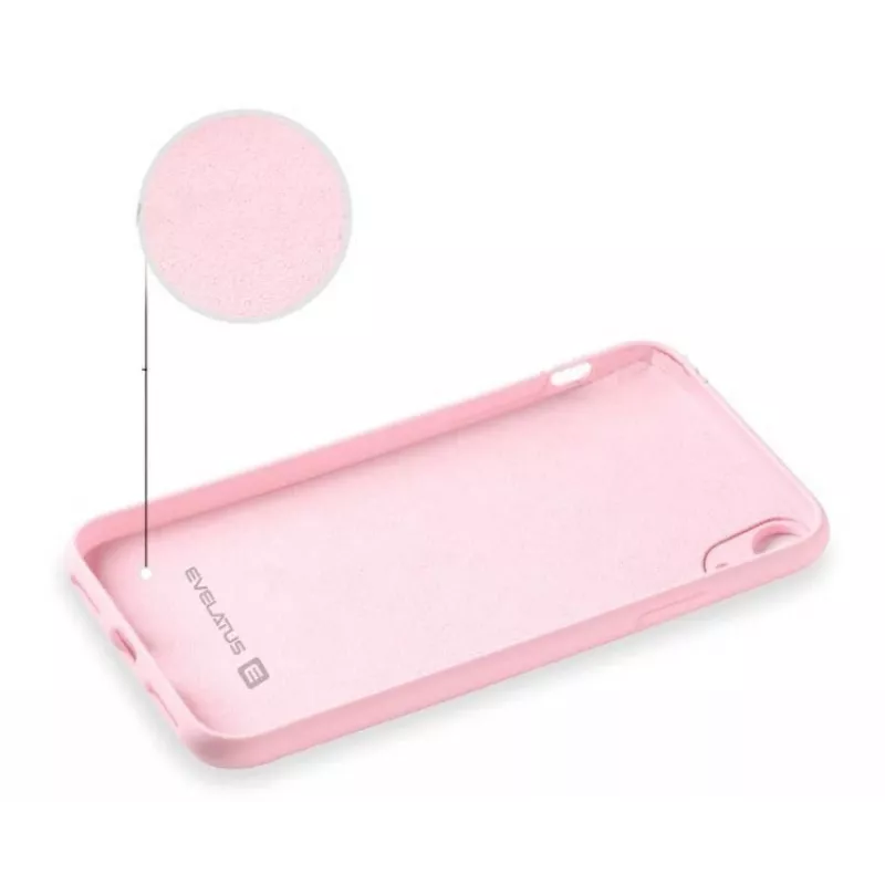 Evelatus Apple iPhone XR Custodia in silicone nano Soft Touch TPU rosa chiaro