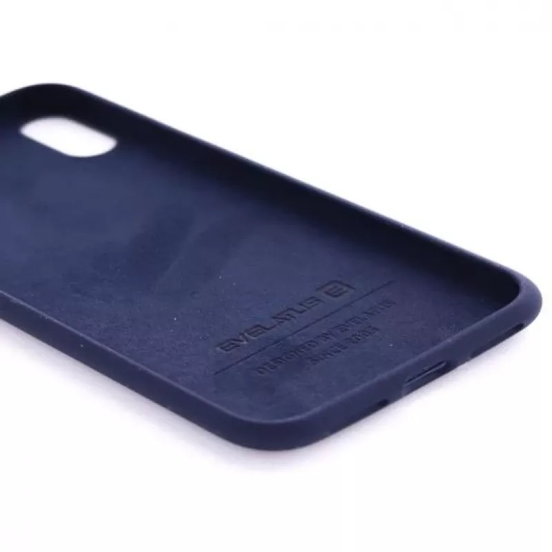 Evelatus Apple iPhone Xs Max Custodia in silicone nano Soft Touch TPU blu mezzanotte