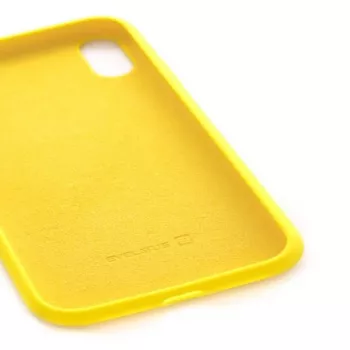 Evelatus Apple iPhone Xs custodia in silicone Premium Soft Touch giallo chiaro