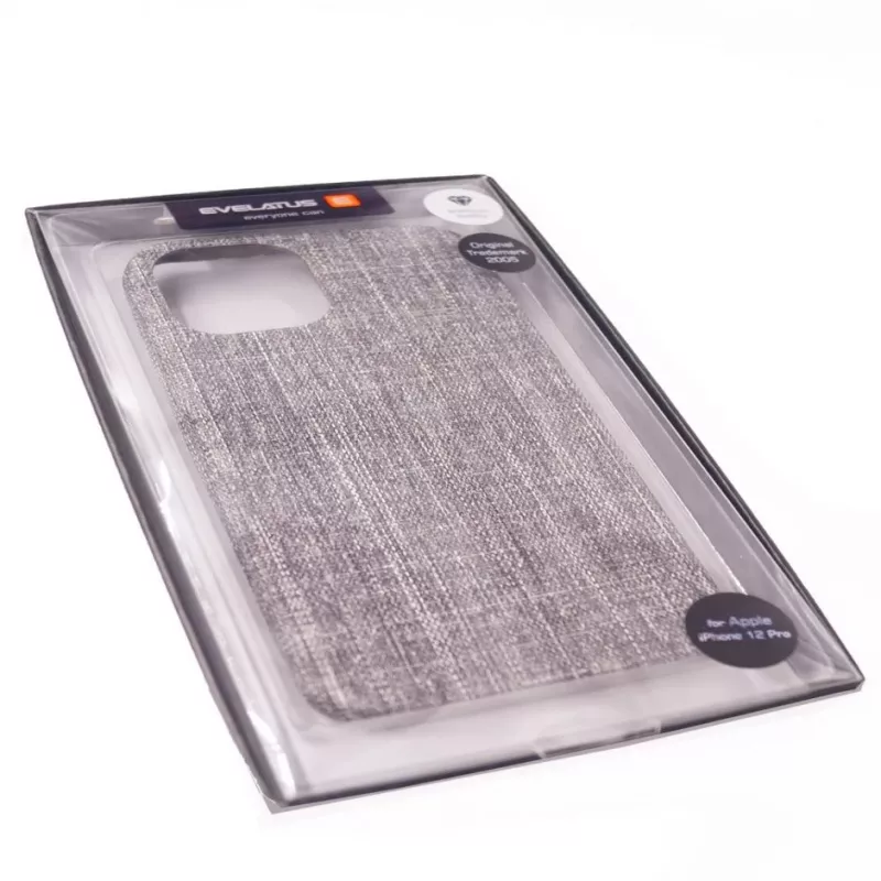 Evelatus Custodia in tessuto per Apple iPhone 12/12 Pro EFC01 - nera