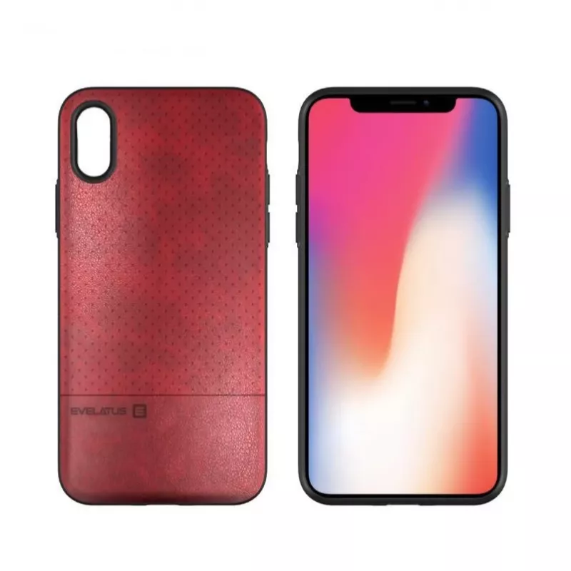 Evelatus Custodia TPU Huawei P20 con piastra in metallo per supporto magnetico rosso