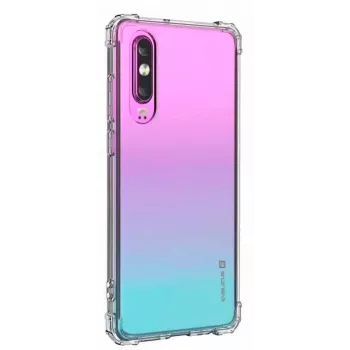Custodia in silicone TPU antiurto militare per Huawei P30 Evelatus trasparente