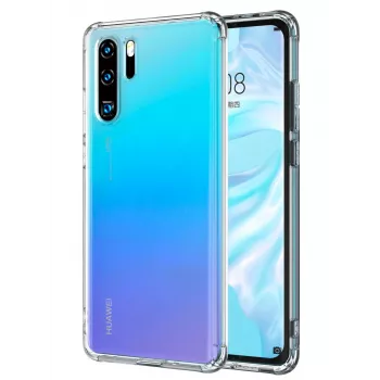 Custodia in silicone TPU trasparente antiurto militare per Huawei P30 Pro Evelatus