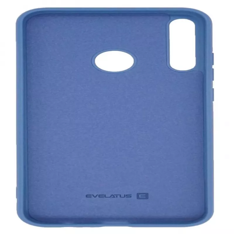 Evelatus Huawei P40 Lite E Custodia in silicone Soft Touch blu