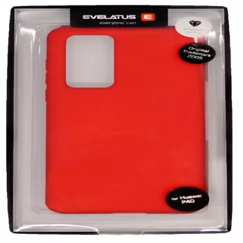 Evelatus Huawei P40 Pro Cover in silicone Soft Touch rossa