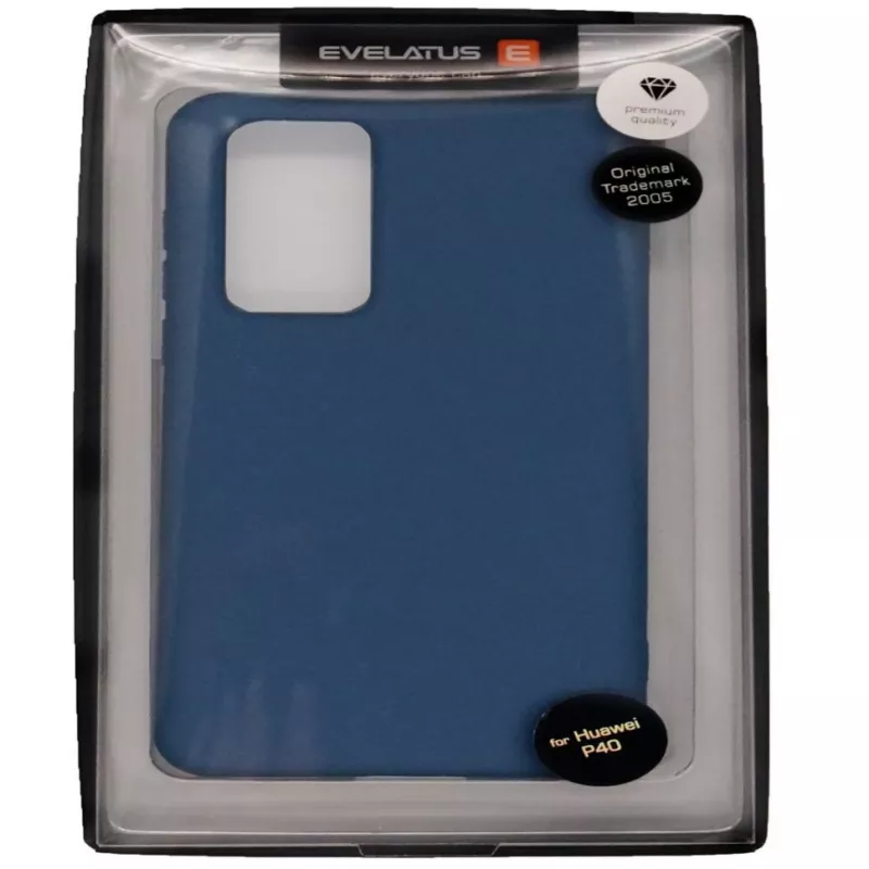 Evelatus Huawei P40 Custodia in silicone Soft Touch blu