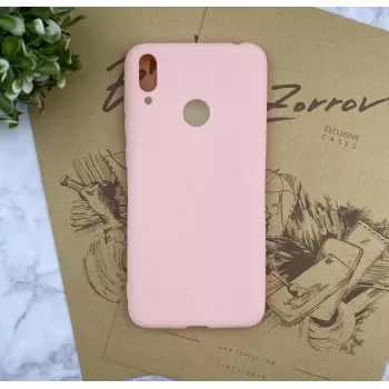 Evelatus Custodia in silicone Nano per Huawei Y7 2019 Soft Touch TPU rosa sabbia