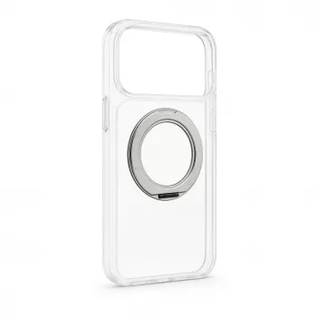 Evelatus Custodia ibrida con MagSafe e supporto in metallo 360° per iPhone 17 Pro Max, trasparente