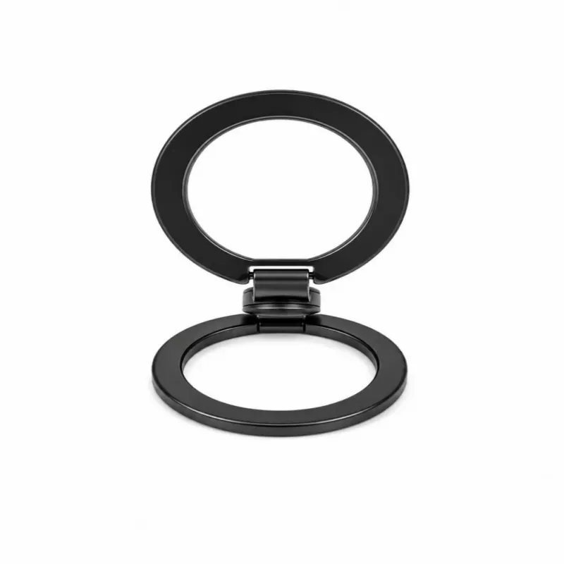 Evelatus Supporto magnetico in metallo ad anello per telefono Nero