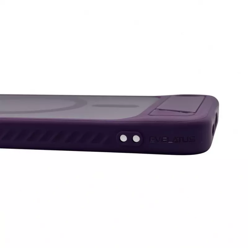 Evelatus Custodia MagSafe con rivestimento in gomma e supporto per Samsung Galaxy A37 / A36 - lilla