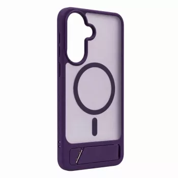 Evelatus Custodia MagSafe con rivestimento in gomma e supporto per Samsung Galaxy A37 / A36 - lilla