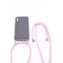 Evelatus custodia con cinturino per Samsung A40 rosa trasparente
